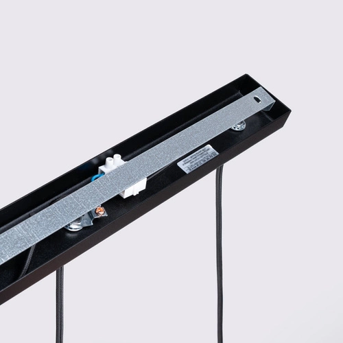 Lampa wisząca KARBON 3L czarna regulowana do salonu i jadalni nowoczesna aluminium