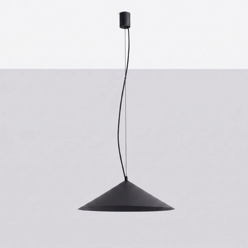 Lampa wisząca FINT czarna LED do salonu regulowana nowoczesna
