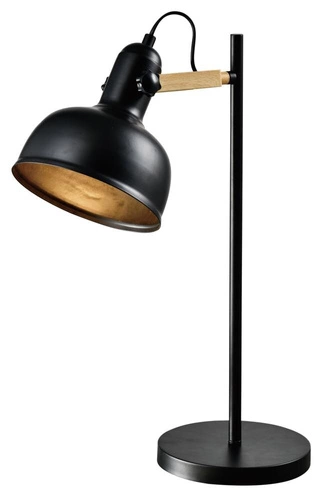 Nowoczesna lampa stołowa Reno czarna metalowa regulowana do sypialni i salonu 56 cm