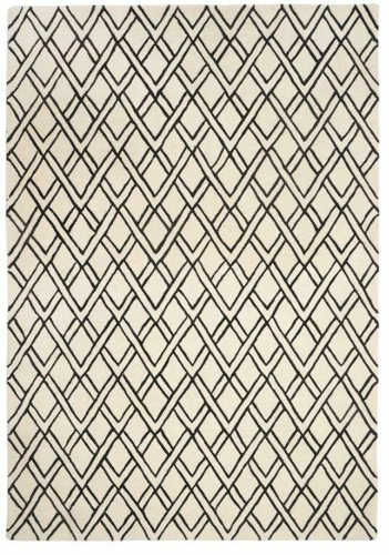 Dywan wełniany nowoczesny Brooklyn black 160x230 do salonu i sypialni ręcznie tkany