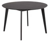 Stół okrągły Roxby 120 cm czarny do jadalni i salonu nowoczesny