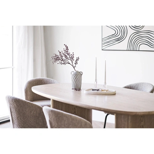Stół Serra owalny drewniany do jadalni 110x210 cm skandynawski