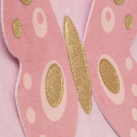 Pudełko do regału Motyl 29x29 różowe materiałowe na zabawki do pokoju dziecięcego Atmosphera