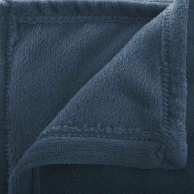 Koc Flanelowy granatowy 125x150cm