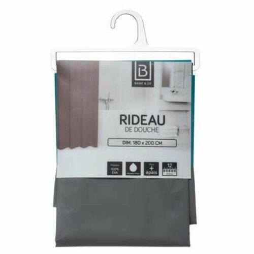 Zasłona prysznicowa Eva 200x180cm szara
