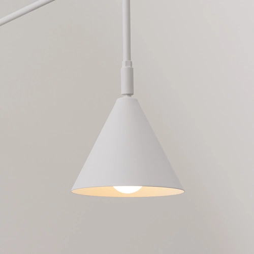 Nowoczesny kinkiet ścienny NOX biały metalowy do sypialni i salonu SOLLUX LIGHTING 61 cm