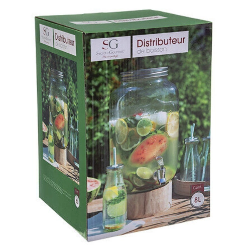 Szklany słój do napojów z kranikiem Yorkshire 8 l na przyjęcie nowoczesny 5five simply smart