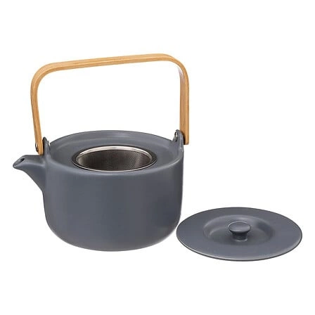 Imbryk ceramiczny Nature blue 800 ml 5five simply smart do parzenia herbaty z bambusową rączką