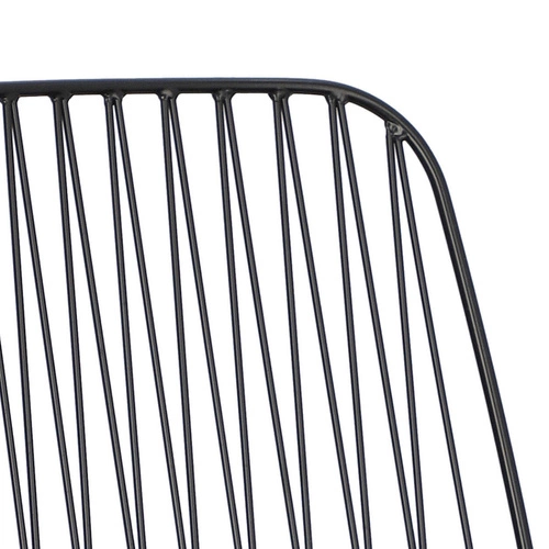 Krzesło metalowe Willy Intesi czarne z poduszką ekoskóra do jadalni nowoczesne industrialne