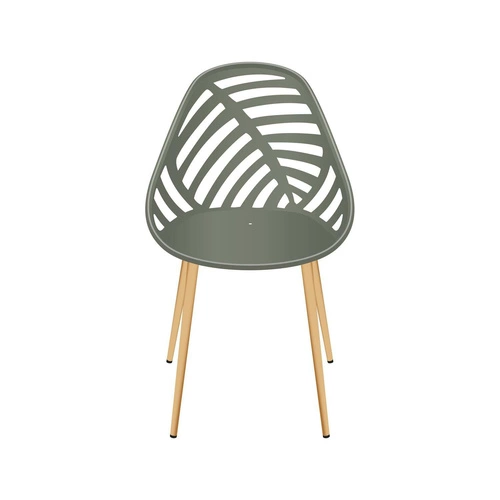 Krzesło do jadalni z tworzywa Alameda Intesi oliwkowe nowoczesne z oparciem do kuchni