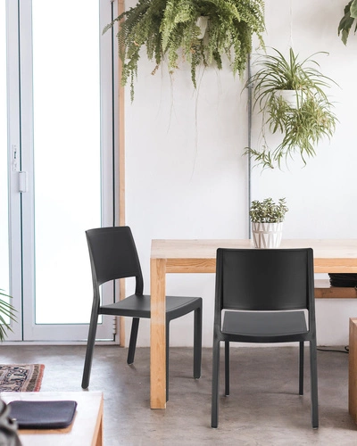 Krzesło ogrodowe Kate zielone z tworzywa sztucznego SCAB Design, sztaplowane, łatwe czyszczenie