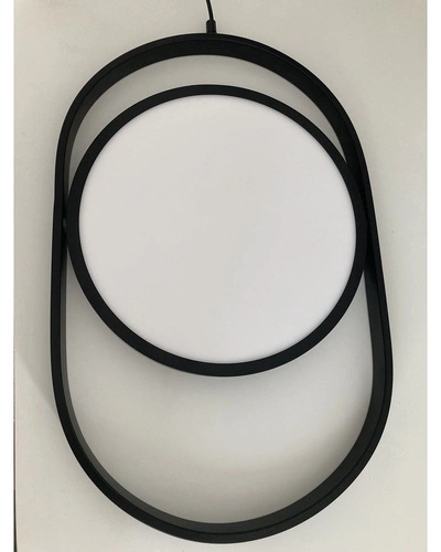 Lampa wisząca LED ELIPSE czarna 38 cm regulowana do salonu kuchni i jadalni