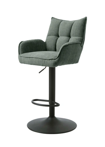 Hoker Marilla zielony regulowany obrotowy z oparciem do wyspy kuchennej