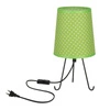 Lampka nocna do sypialni Smally nowoczesna zielona z abażurem w kropki CANDELLUX 30 cm