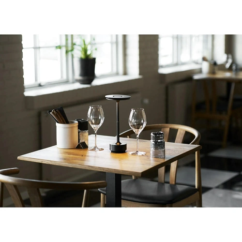 Lampka nocna LED Lyneham czarna dotykowa ze ściemniaczem do sypialni