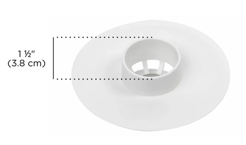 Korek do zlewu i umywalki Umbra Flex biały silikonowy nowoczesny uniwersalny do łazienki