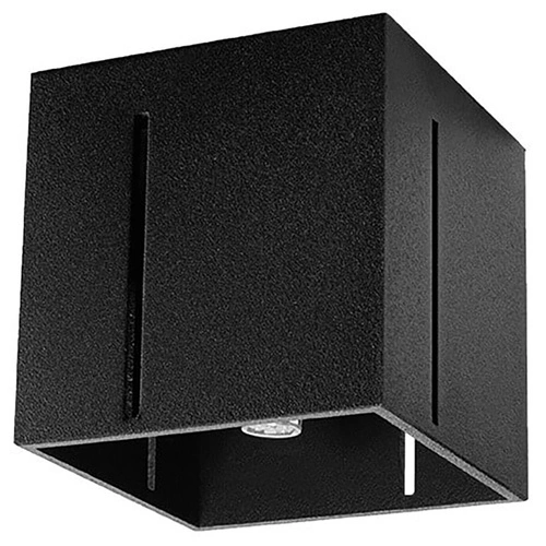 Plafon kwadratowy czarny nowoczesny Pixar Sollux do salonu kuchni sypialni 10x10 cm