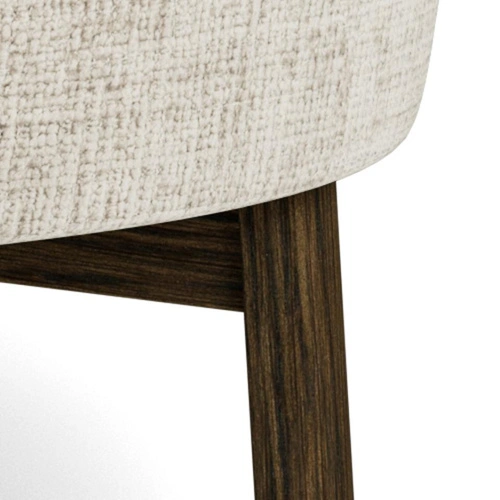 Fotel wypoczynkowy Darlene beżowy aksamitny do salonu skandynawski