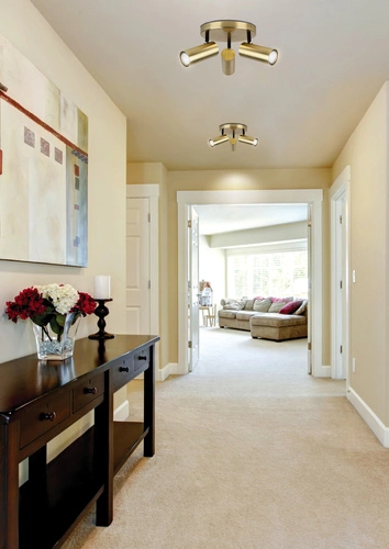 Plafon sufitowy Colly nowoczesny metalowy mosiądz 3xGU10 do salonu i jadalni CANDELLUX