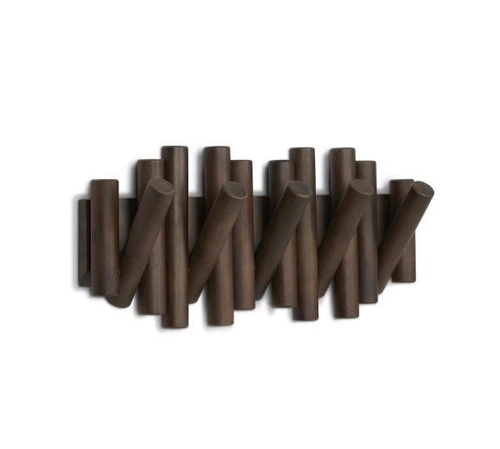 Wieszak z 5 uchwytami, Picket orzech