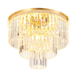 Plafon sufitowy SPLENDORE okrągły złoty glamour 50 cm do salonu i sypialni