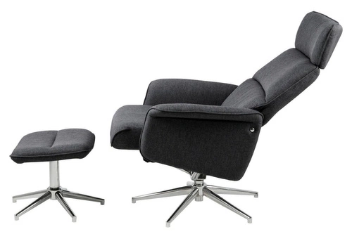 Fotel z podnóżkiem Alura ciemnoszary