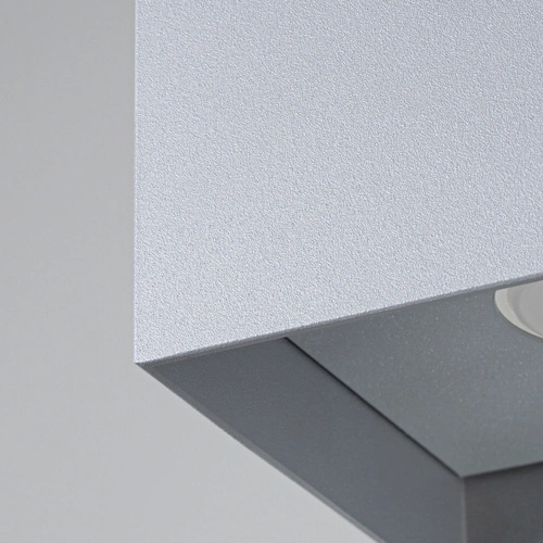 Plafon kwadratowy HATI szary minimalistyczny aluminiowy do salonu i sypialni SOLLUX