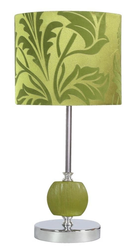 Lampka nocna do sypialni Cort nowoczesna zielona z abażurem CANDELLUX LIGHTING 40 cm