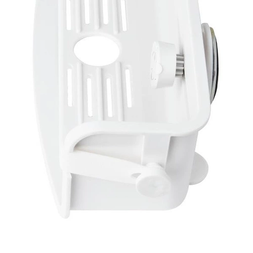 Umbra FLEX biała półka łazienkowa wisząca pod prysznic bez wiercenia z systemem Gel-Lock