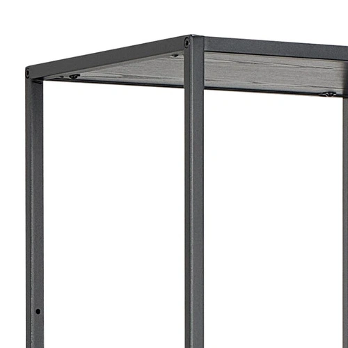 Regał metalowy Seaford II loftowy czarny na książki 77 cm Actona