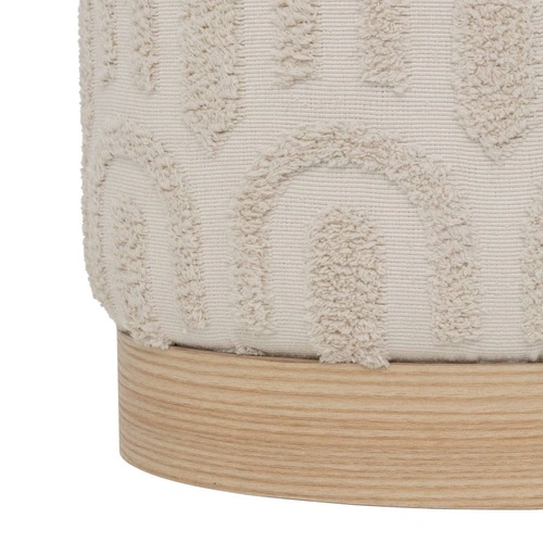 Pufa Copas biała pikowana do salonu i przedpokoju 38 cm