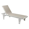 Leżak ogrodowy Tahiti SCAB Design nowoczesny regulowany technopolimer beżowy na taras i do ogrodu