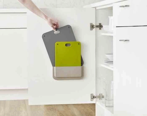 Zestaw 2 plastikowych desek do krojenia DoorStore Chop Joseph Joseph szare do kuchni