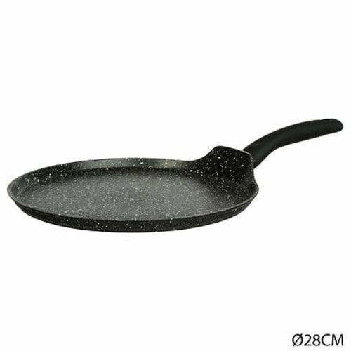 Patelnia na naleśniki aluminiowa kuta 28  cm czarna