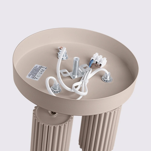 Plafon sufitowy KARBON 3P nowoczesny beżowy aluminium regulowany do salonu i kuchni