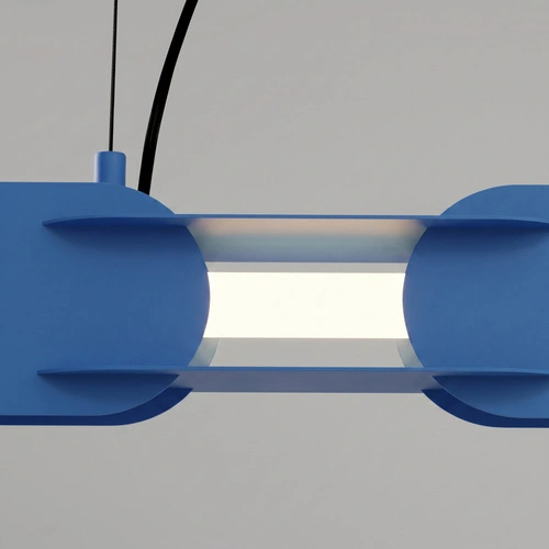 Lampa wisząca CHAIN 91 błękitna LED do salonu nad stół nowoczesna