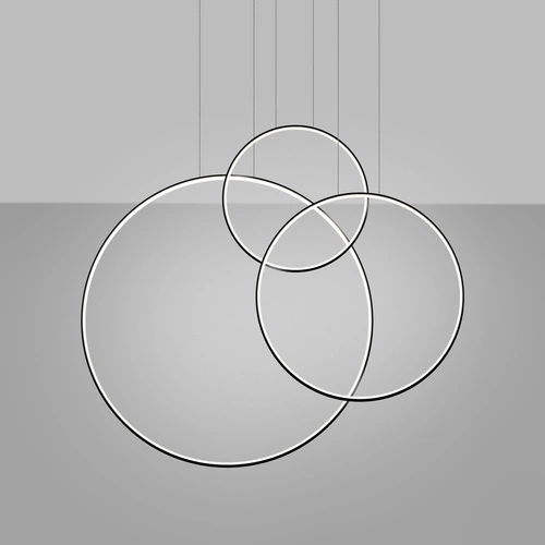 Nowoczesna lampa wisząca LED RIO 3 czarna do salonu i jadalni 3-punktowa Thoro