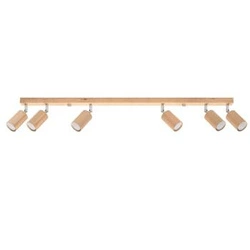 Plafon sufitowy BERG 6 dąb nowoczesny drewniany do salonu kuchni lub sypialni 120 cm