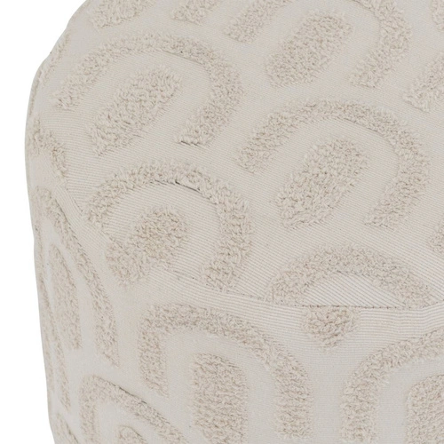 Pufa Copas biała pikowana do salonu i przedpokoju 38 cm