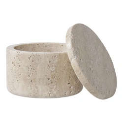 House Nordic organizer na biżuterię trawertyn okrągły dekoracyjny 10 cm