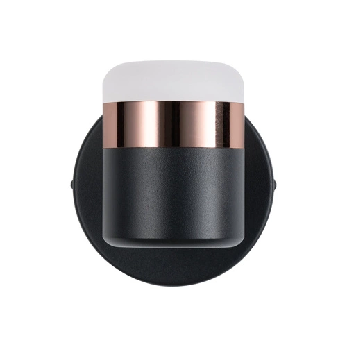 Kinkiet ścienny POCCO LED czarny nowoczesny 16 cm z ruchomą głowicą do sypialni