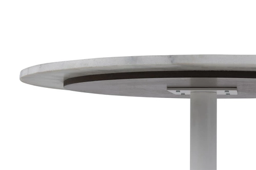 Stół okrągły marmurowy biały Tarifa Actona do jadalni nowoczesny glamour 110 cm