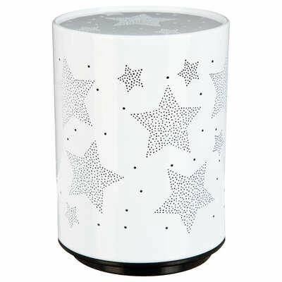 Lampka nocna LED projektor gwiazdy Atmosphera biała do pokoju dziecka na baterie