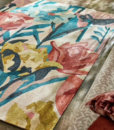 Dywan zewnętrzny nowoczesny Verdaccio 140x200 multikolor kwiatowy na taras i balkon łatwoczyszczący