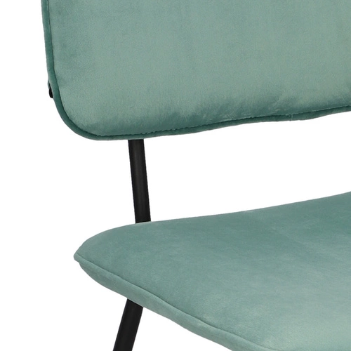 Krzesło tapicerowane Adele Intesi welurowe na płozach szare nowoczesne do jadalni i salonu