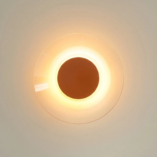 Kinkiet ścienny ASTRO LED nowoczesny terrakota do salonu 28 cm