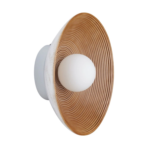 Kinkiet ścienny szklany ILUSIONI beżowy 26 cm nowoczesny do sypialni i salonu