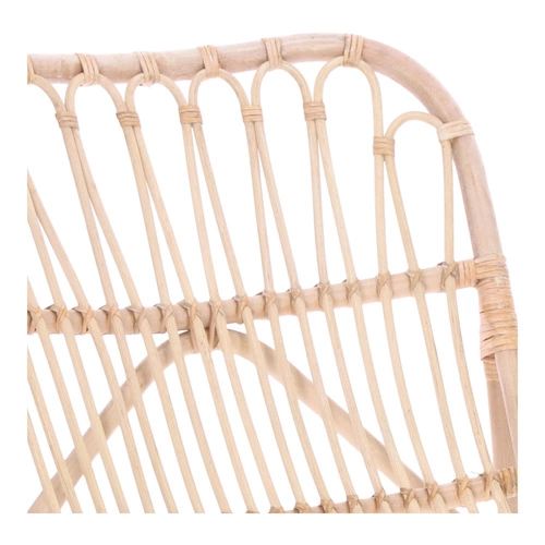 Fotel Tamara rattanowy bielony