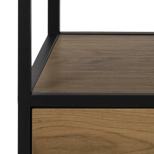 Szafka RTV Seaford z szufladami dąb/czar