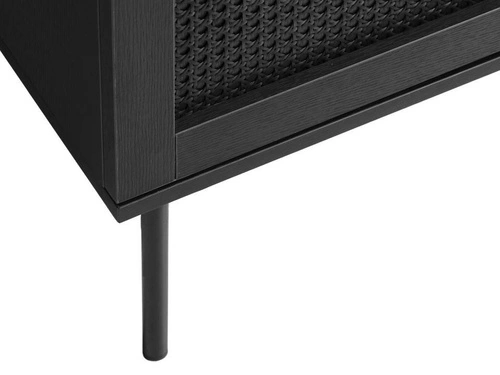 Komoda Pensacola czarna nowoczesna na nóżkach do salonu 140 cm